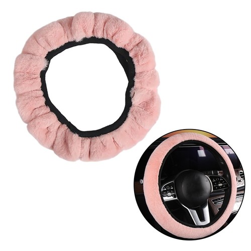 Housse volant rose peluche - housse,